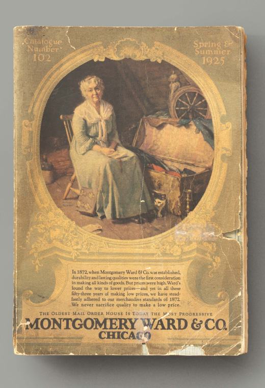 信子が読んでいたと考えられる、通販カタログ、 Montgomery Ward ＆Co.,1925, Spring & Summer / 撮影：上村明彦